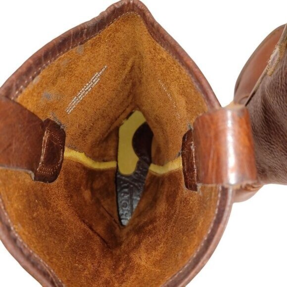 Born Western Tall Riding Boots Pull-On Brown Soft Leather Shoes Womens Size 11 - Picture 15 of 16